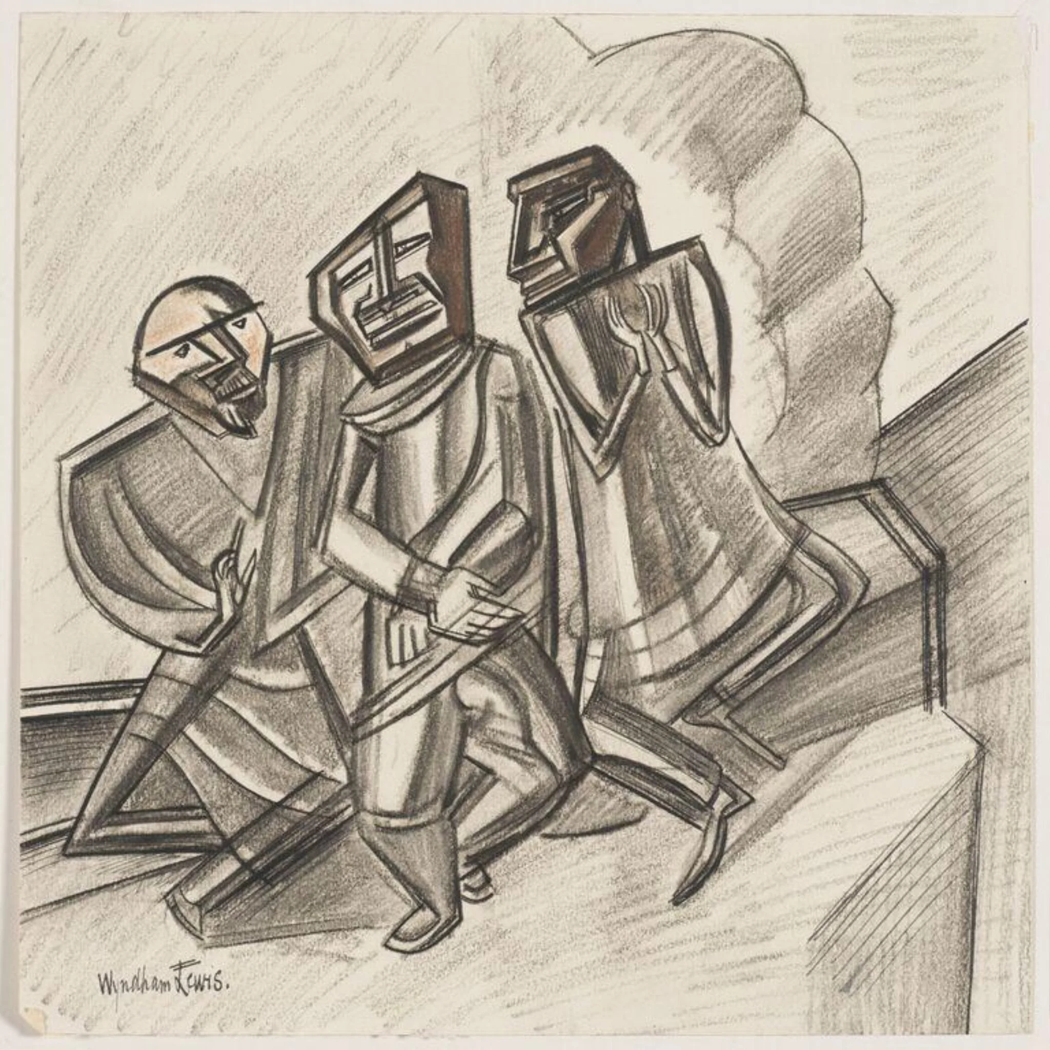 Three Philosophers, detail