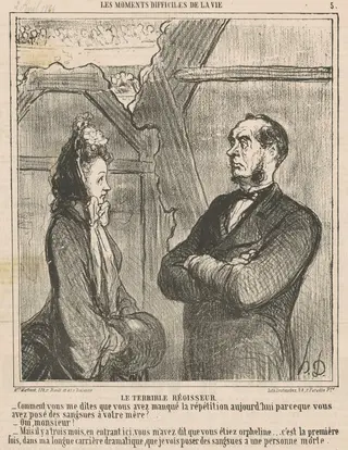 Le terrible régisseur, by Honoré Daumier, ink, 1864