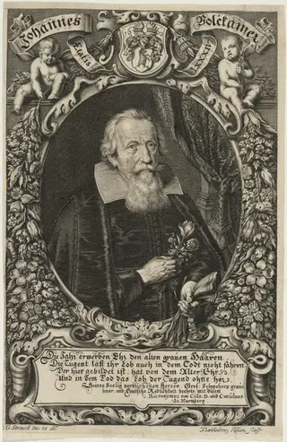 Johann Volckamer, by Bartholomaus Kilian, ink, 1663