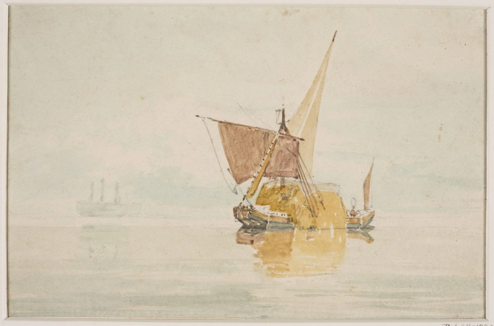 Sea-piece with a hay-barge, detail