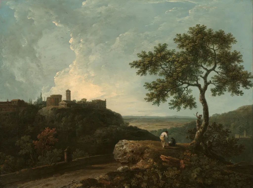 Tivoli: The Temple of the Sybil and the Campagna, by Richard Wilson, oil, 1765