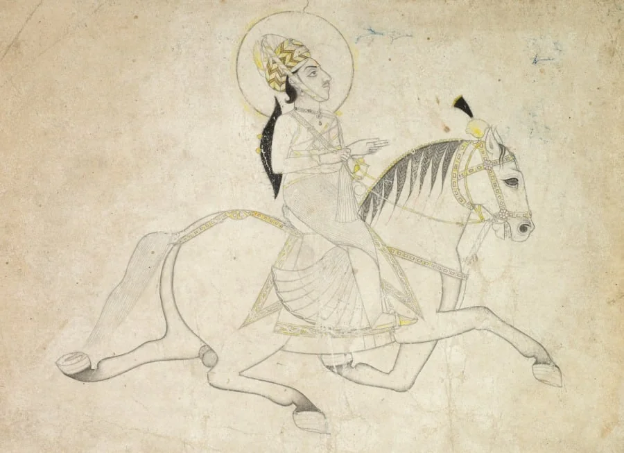 Jai Singh III of Jaipur (r. 1818–1835) Riding, detail