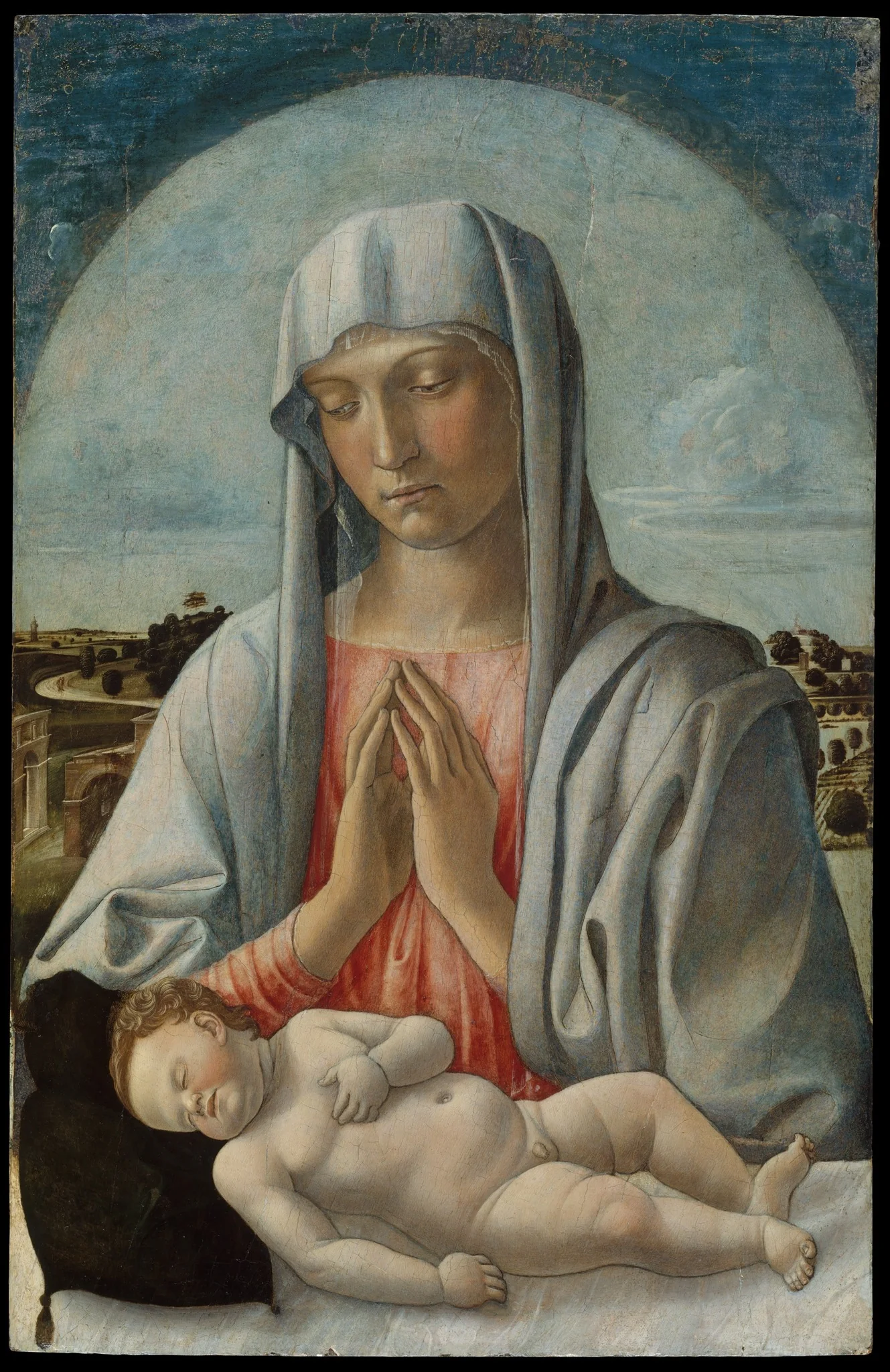 Madonna Adoring the Sleeping Child, detail