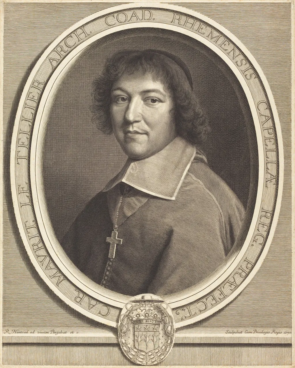 Charles-Maurice Le Tellier, by Robert Nanteuil, ink, 1670