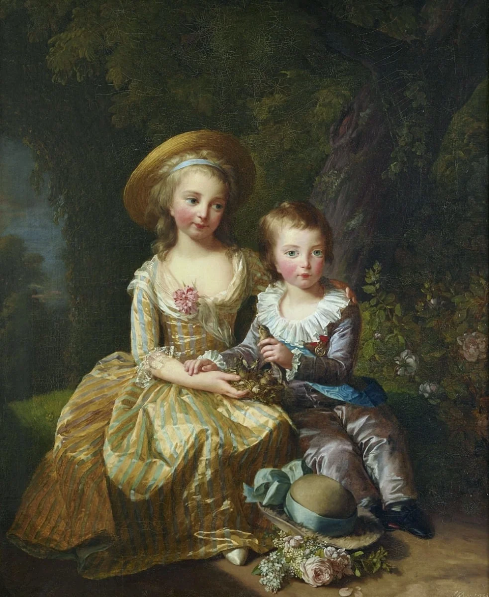 Portrait of Madame Royale and Louis Joseph, Dauphin of France, detail