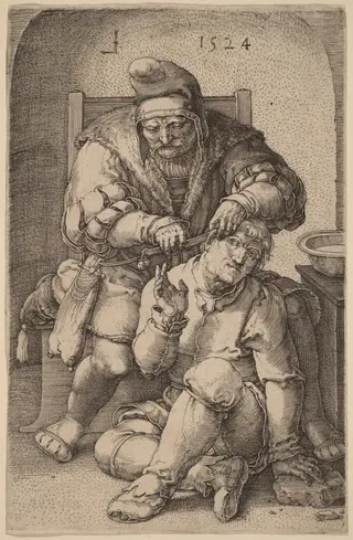 The Surgeon, by Lucas van Leyden, ink, 1524