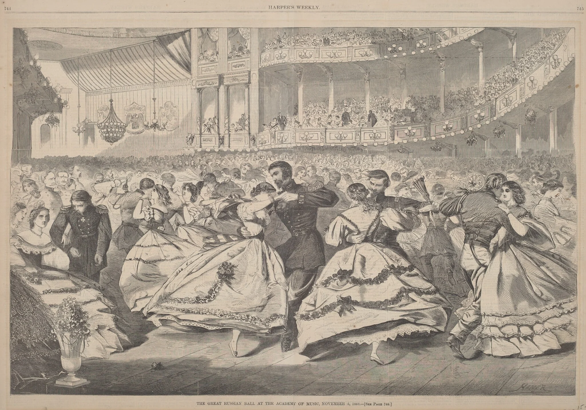 The Great Russian Ball at the Academy of Music, November 5, 1863, detail