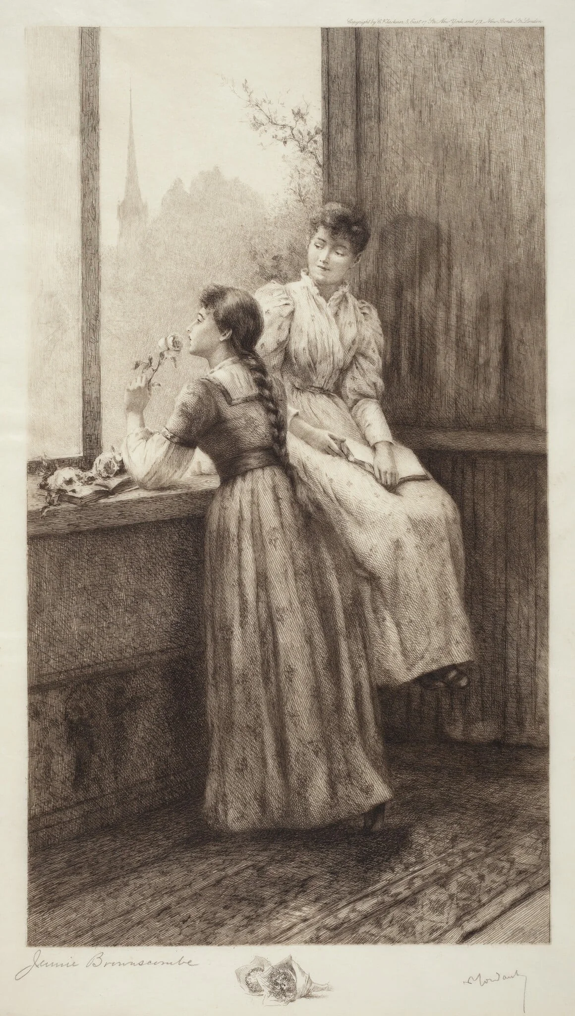 Untitled (Two Girls at a Window), detail