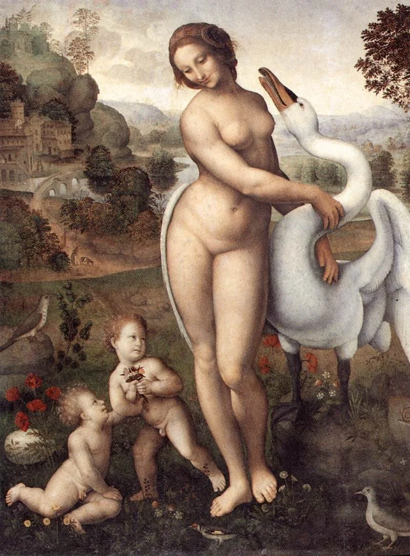 Leda and the Swan, detail