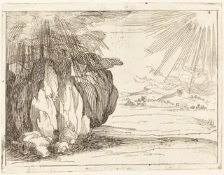 Sun and Rain, by Jacques Callot, ink, 1628