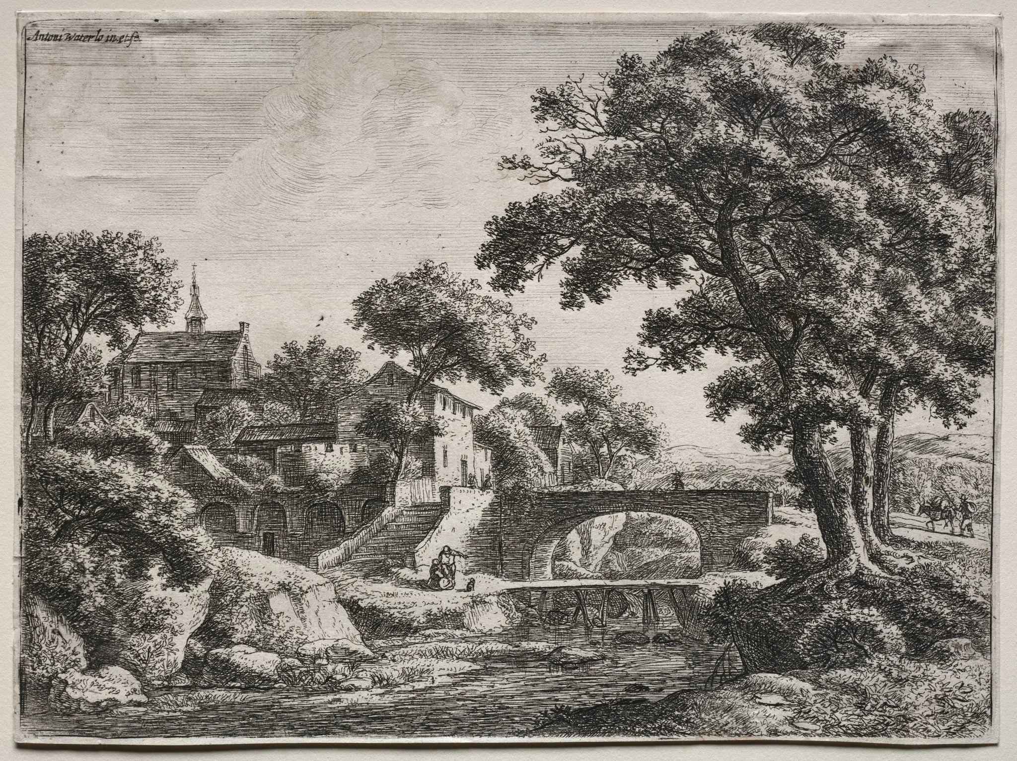 Twelve landscapes (H.95-106): The Two Bridges, detail