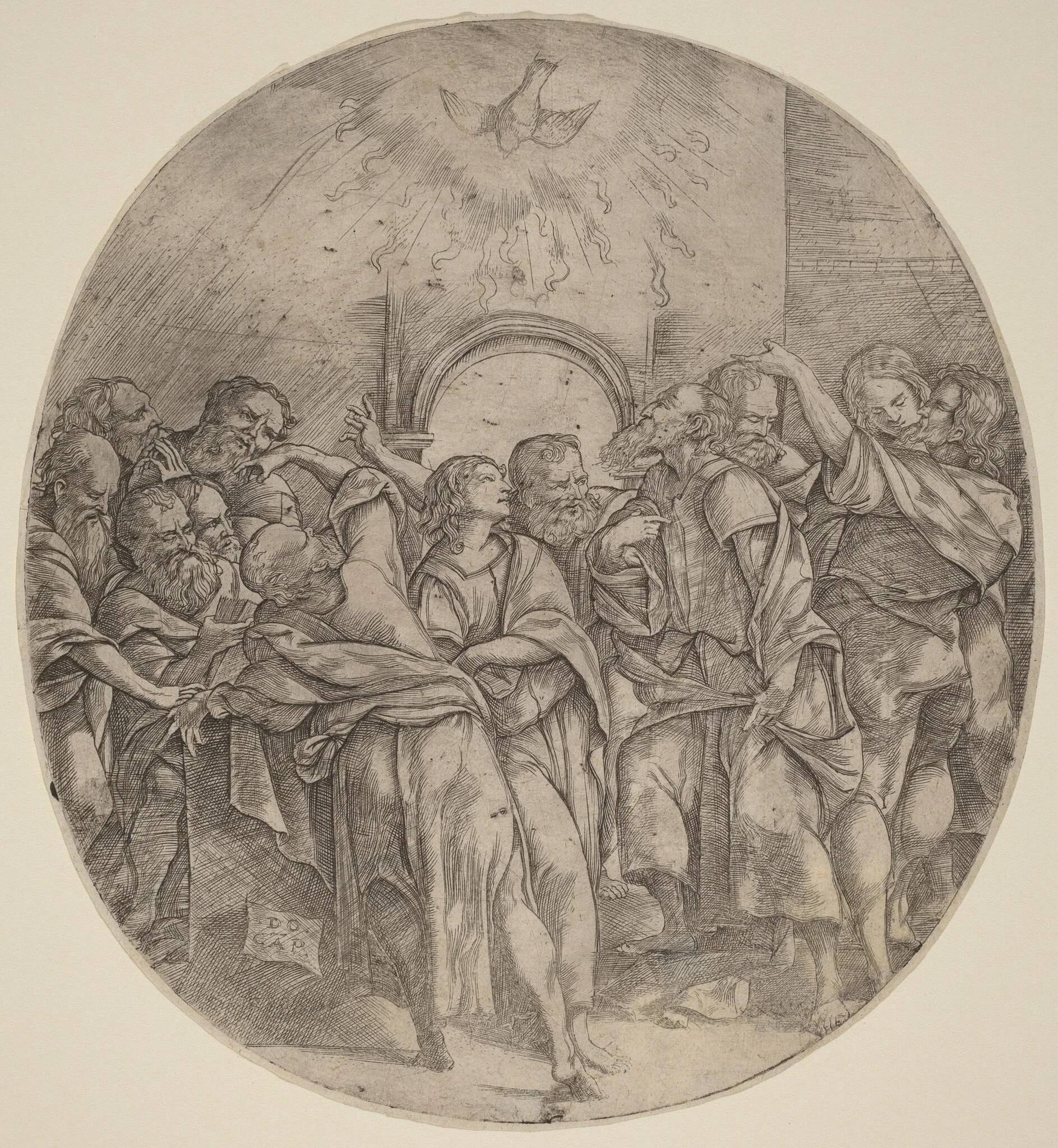 The Descent of the Holy Spirit, detail