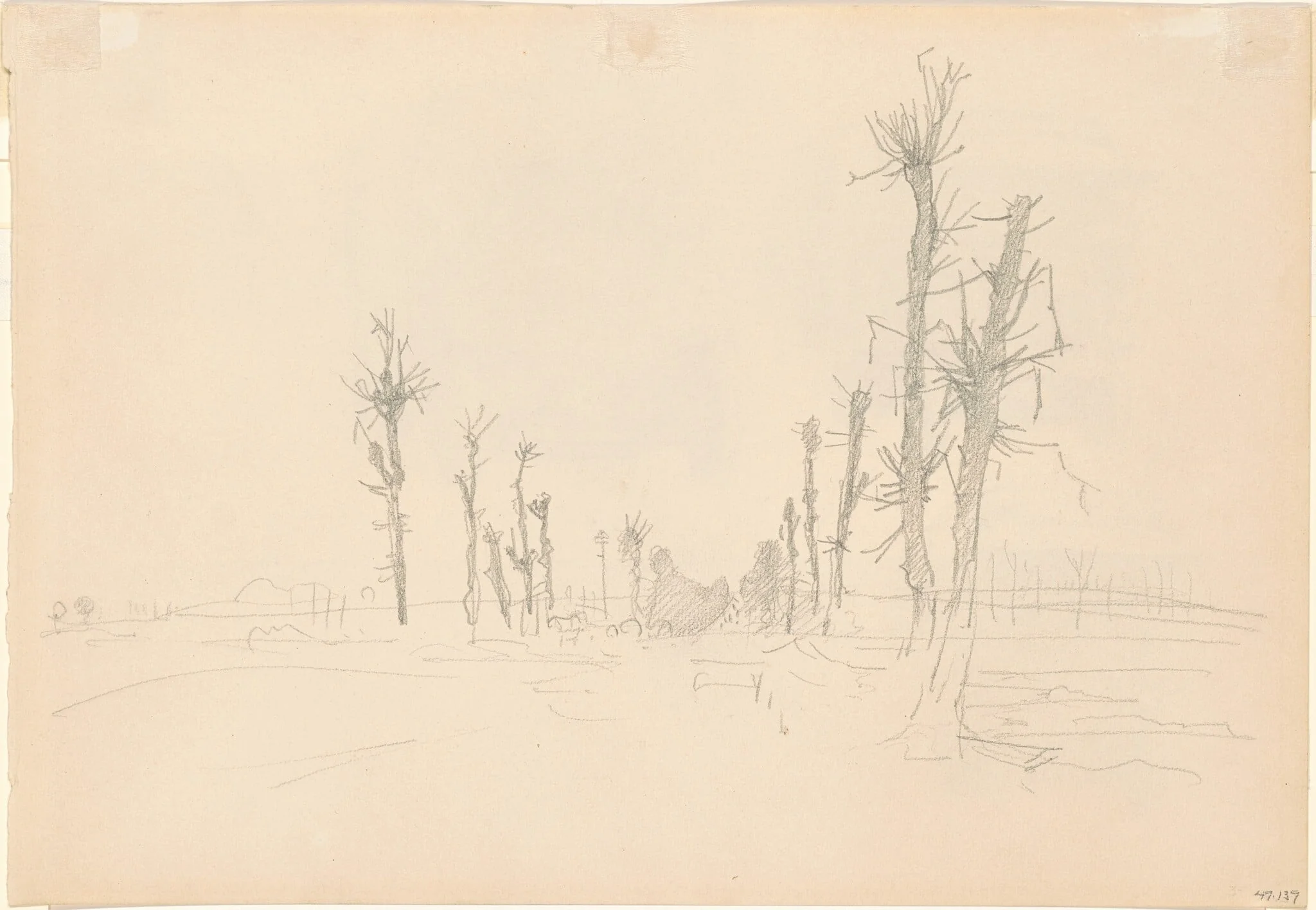 Devastated Landscape [verso], detail