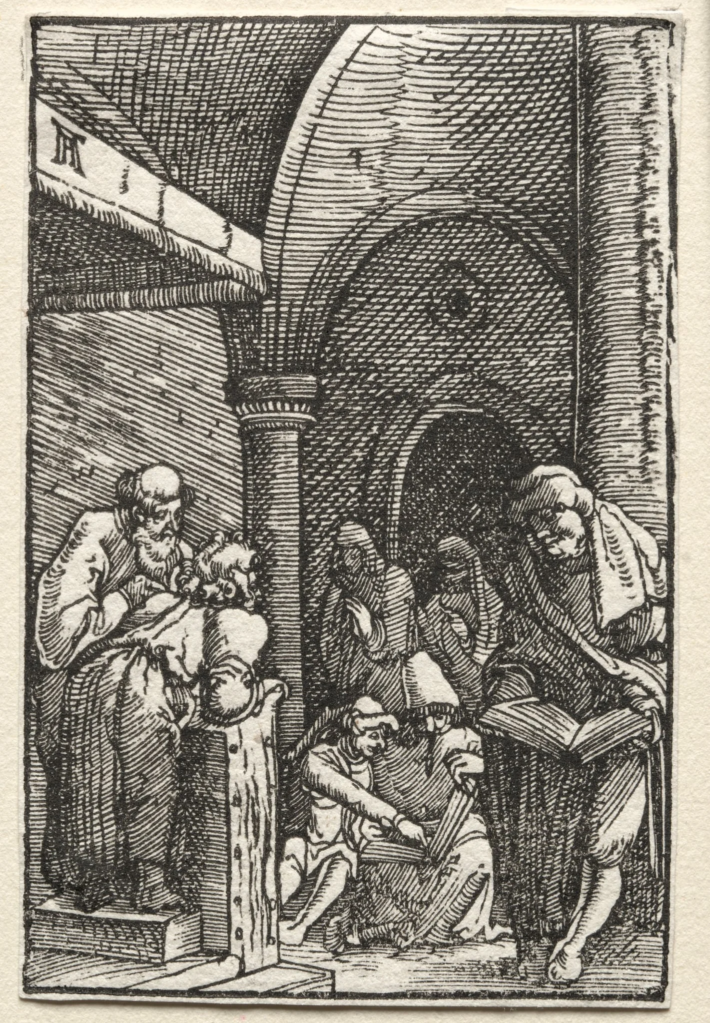 The Fall and Redemption of Man: Christ Disputing with the Doctors, detail