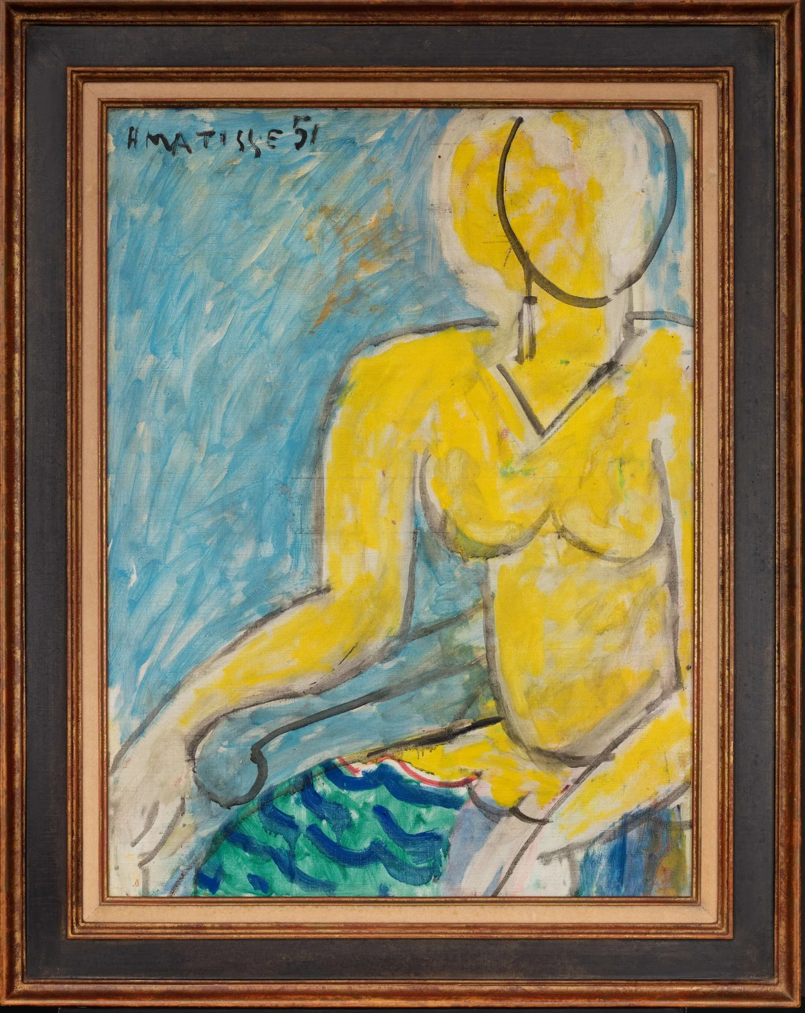 Katia à la chemise jaune, detail