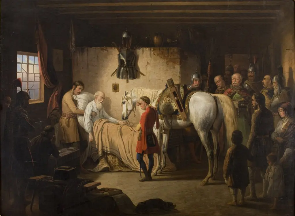 Death of Stefan Czarniecki, by January Suchodolski, oil, 1846
