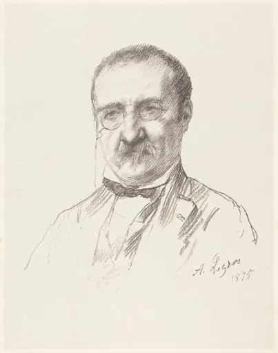 M. Champfleury, by Alphonse Legros, ink, 1875