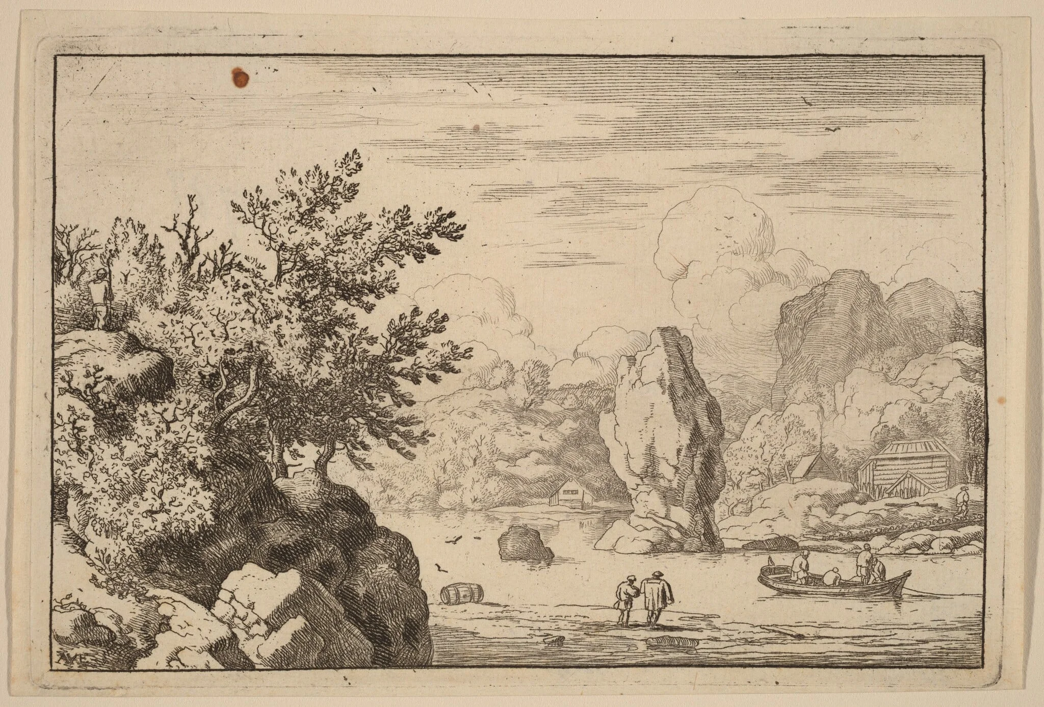 Rock in the Middle of a River, detail
