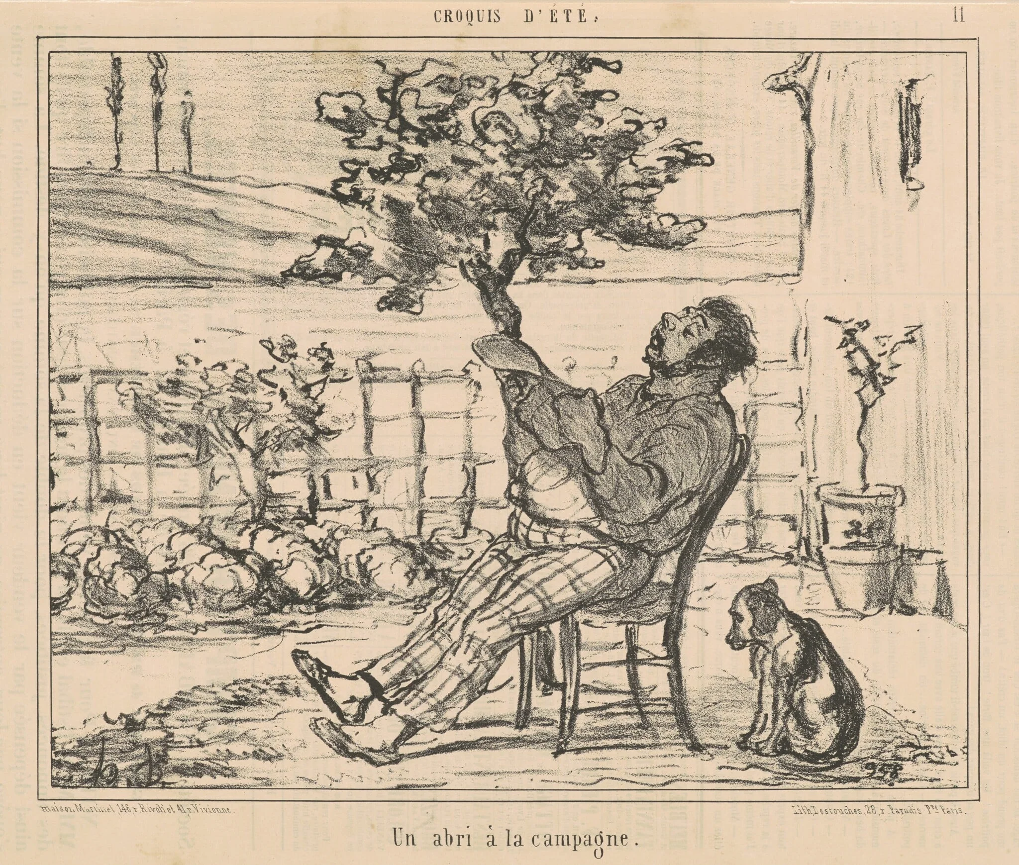 Un abri a la campagne, detail