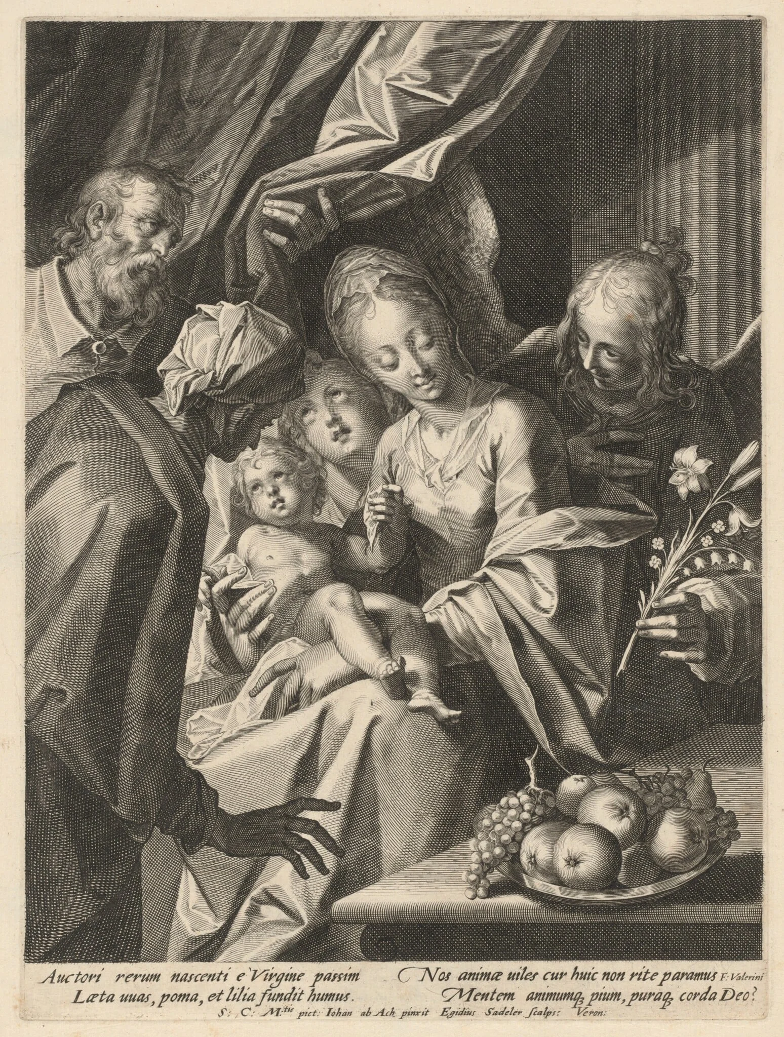 The Holy Family with Saint Anne and Two Angels, detail