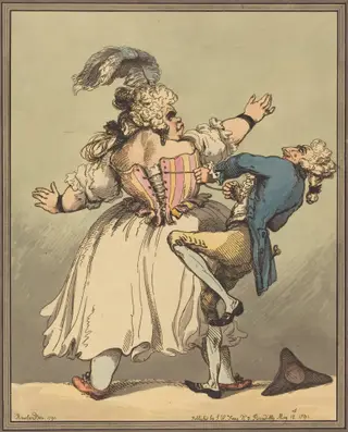 A Little Tighter, by Thomas Rowlandson, ink, 1791