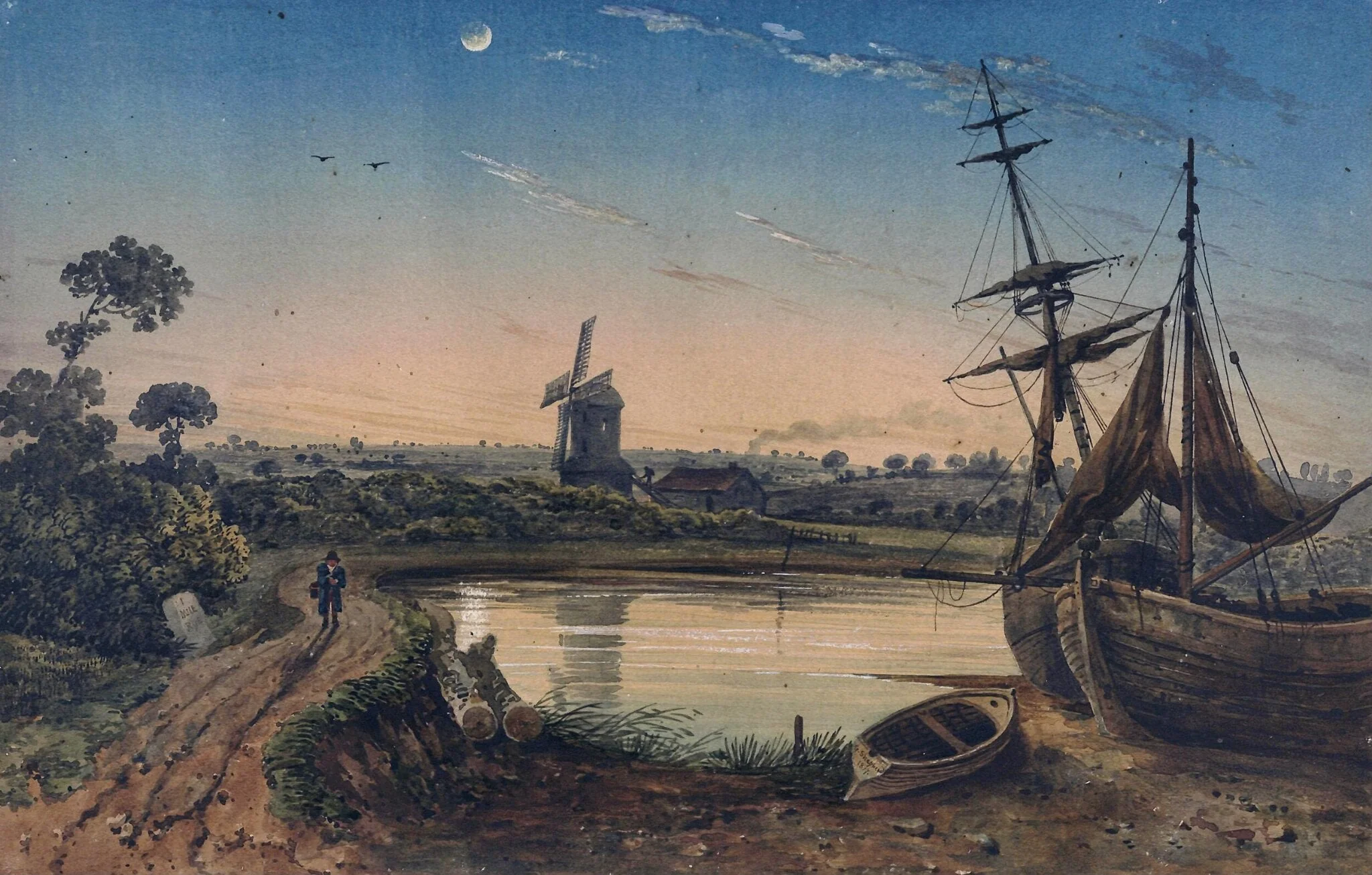 Near Rye, Sussex: Evening, detail