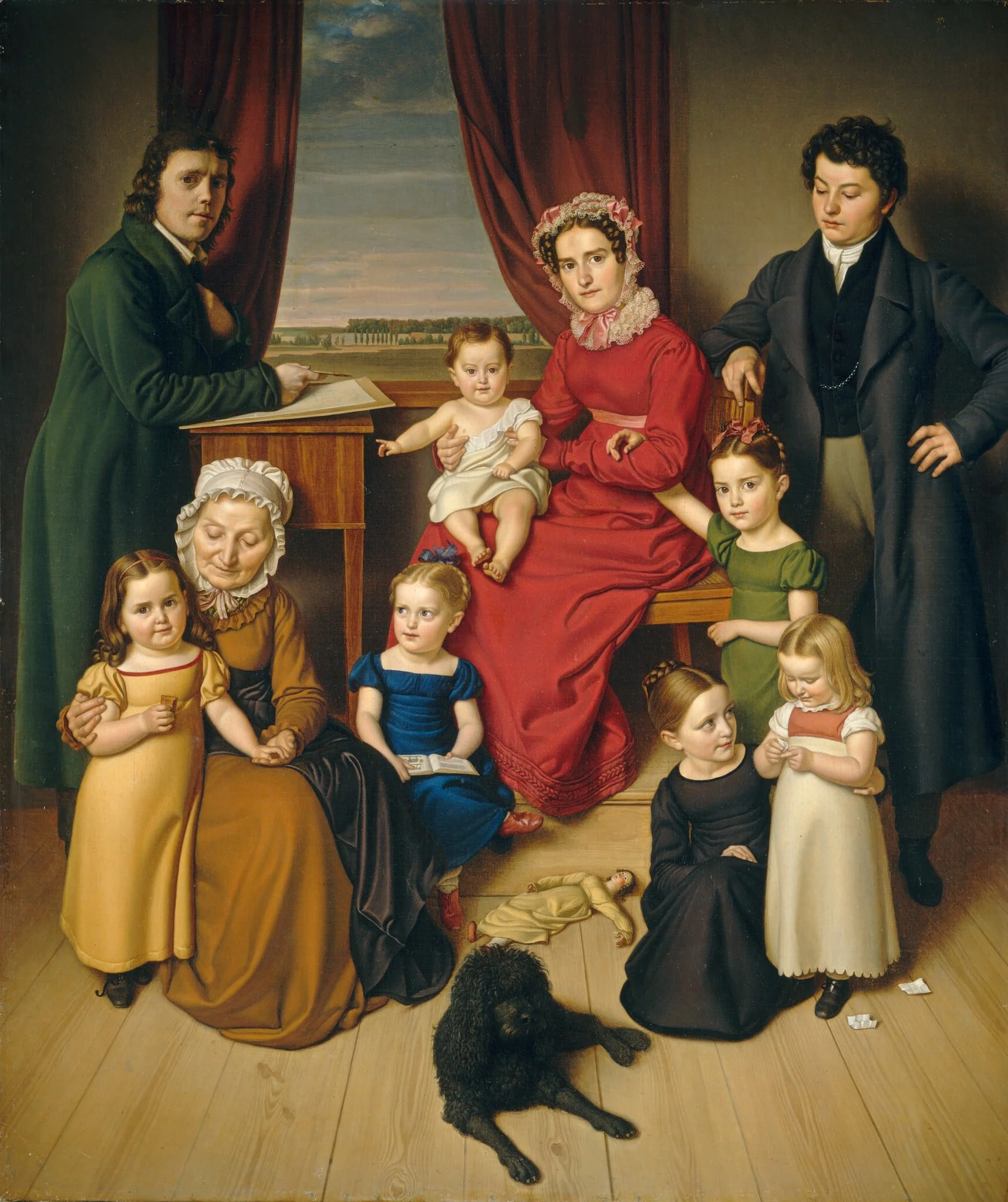 An Artist and His Family, detail