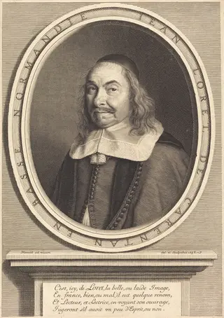 Jean Loret, by Robert Nanteuil, ink, 1658