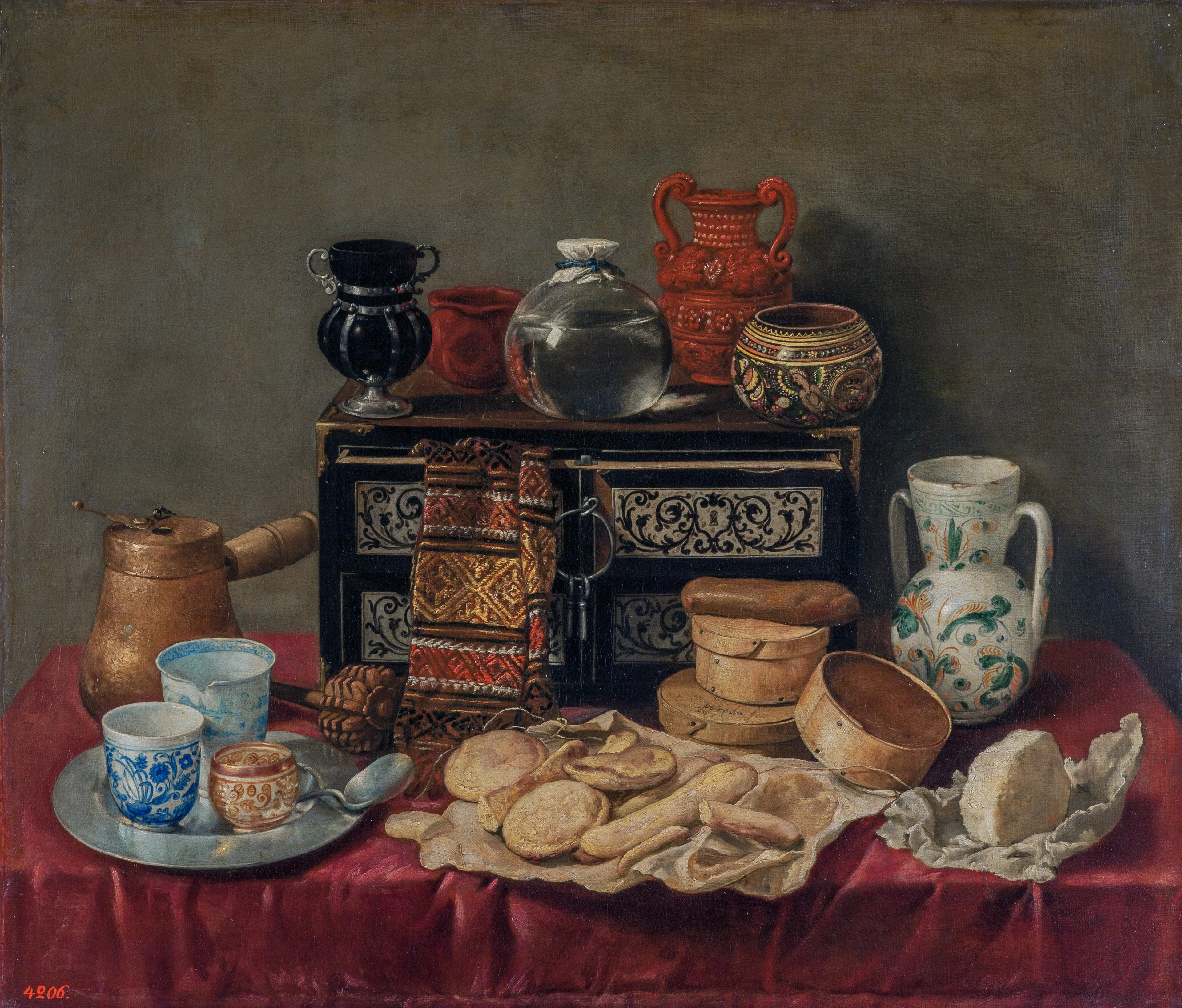 Still-Life with an Ebony Chest, detail