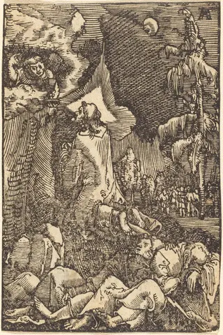 Christ on the Mount of Olives, by Albrecht Altdorfer, ink, 1513