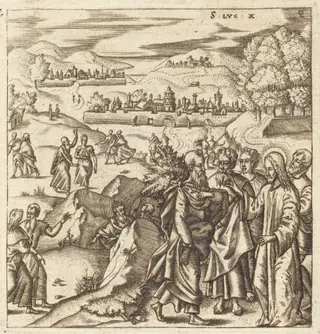 The Mission of the Seventy, by Léonard Gaultier, ink, 1578