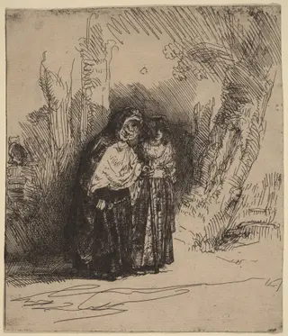 The Spanish Gypsy "Preciosa", by Rembrandt van Rijn, ink, 1642