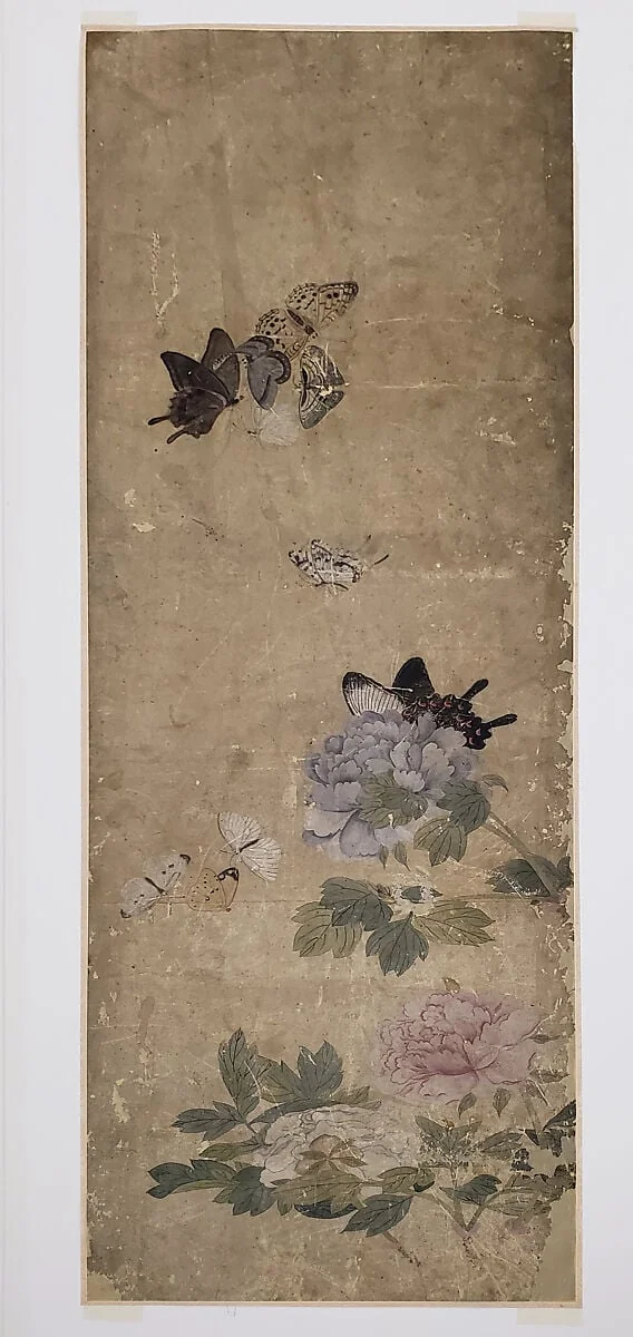 전 일호 남계우 나비와 모란 조선|傳 一濠 南啓宇 蝴蝶圖 朝鮮|Butterflies and Peonies, detail