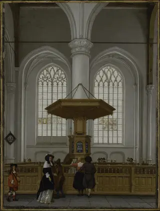 Interior of the Laurenskerk at Rotterdam, by Anthonie de Lorme, oil, 1662