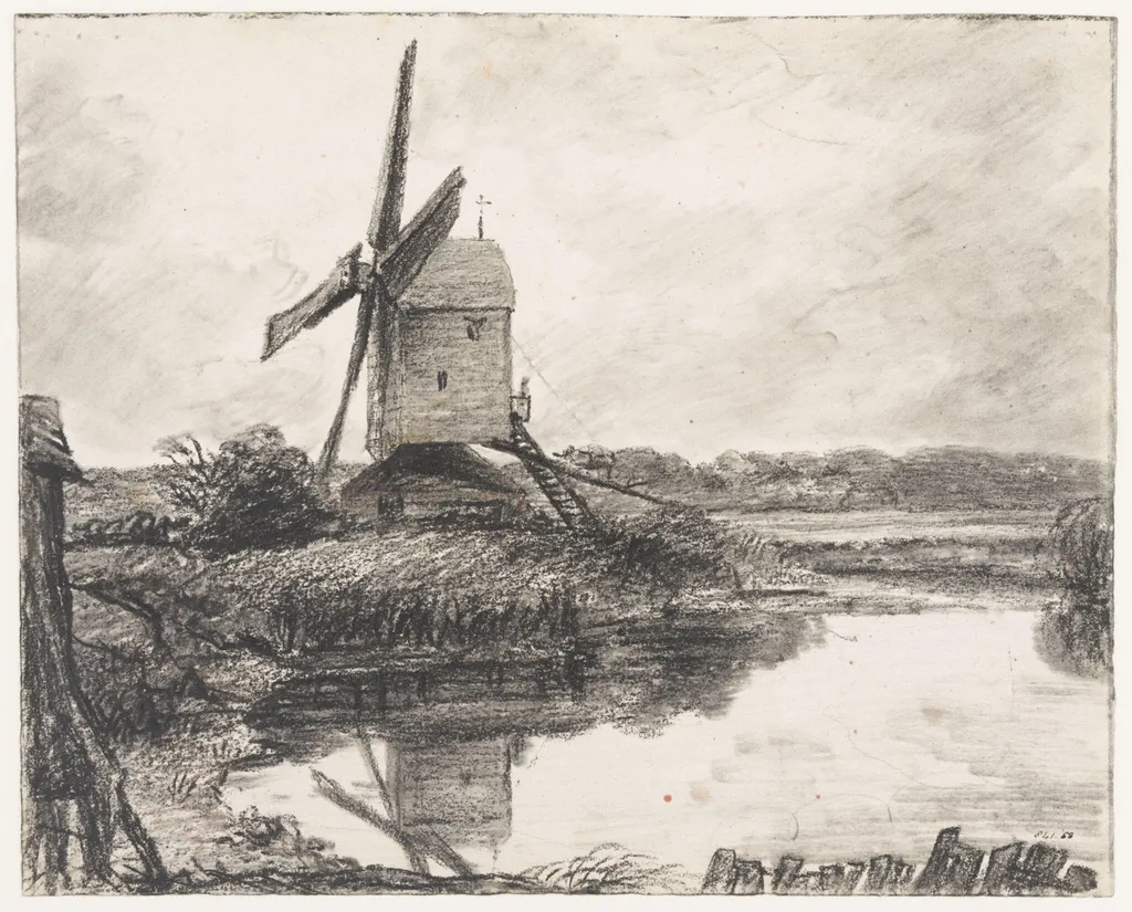 A mill on the banks of the River Stour, by John Constable, 6