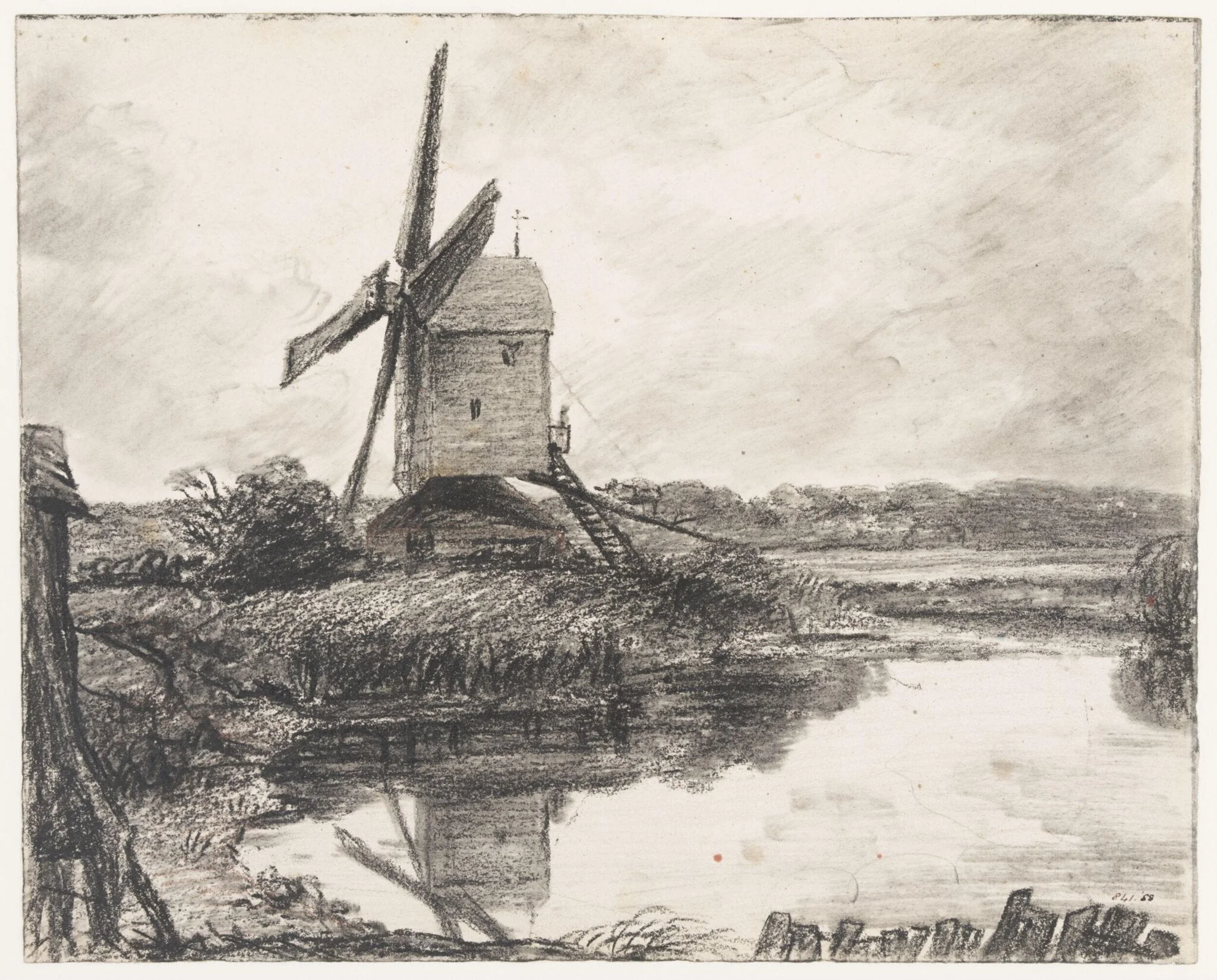 A mill on the banks of the River Stour, detail