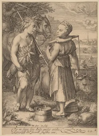 Summer, by Jan Pietersz Saenredam, ink, 1601