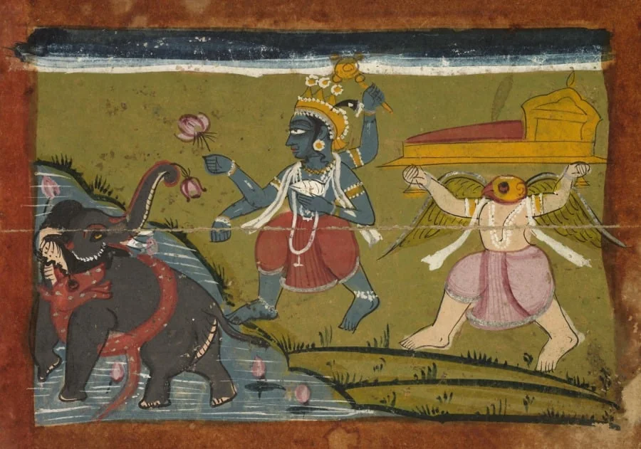 Gajendra Moksha: The Salvation of the King of the Elephants, detail