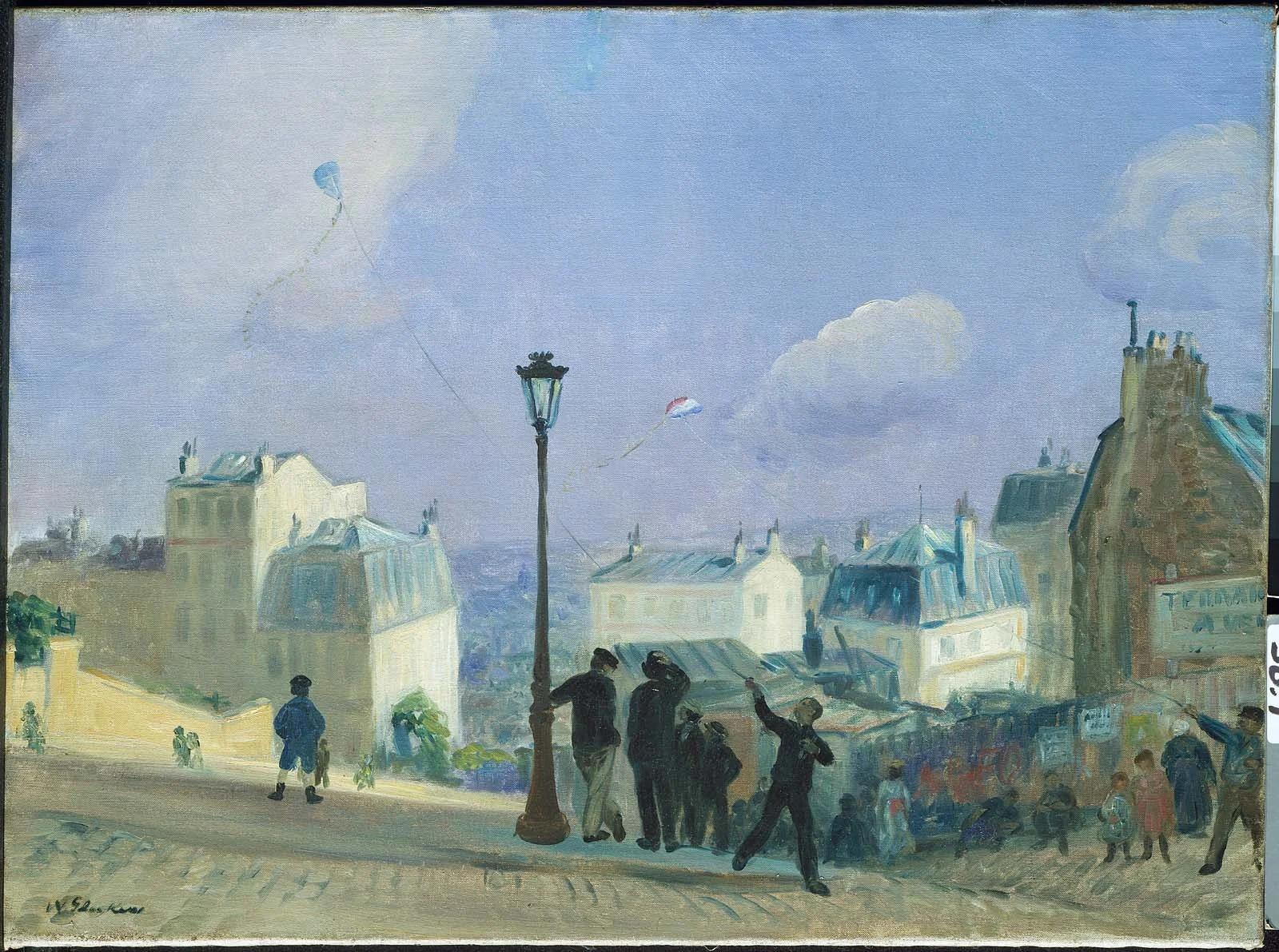 Flying Kites, Montmartre, detail