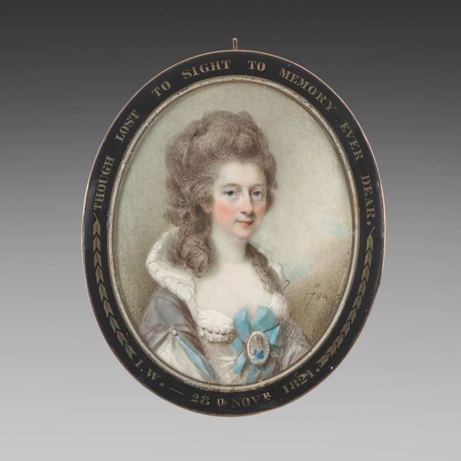 Portrait of Lady Grace Anna Newenham, detail