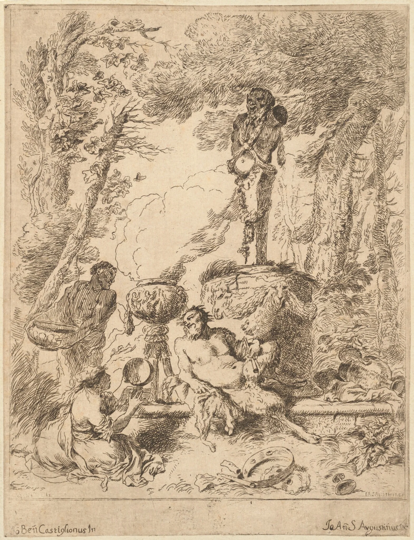 Bacchanal by a Herm, detail