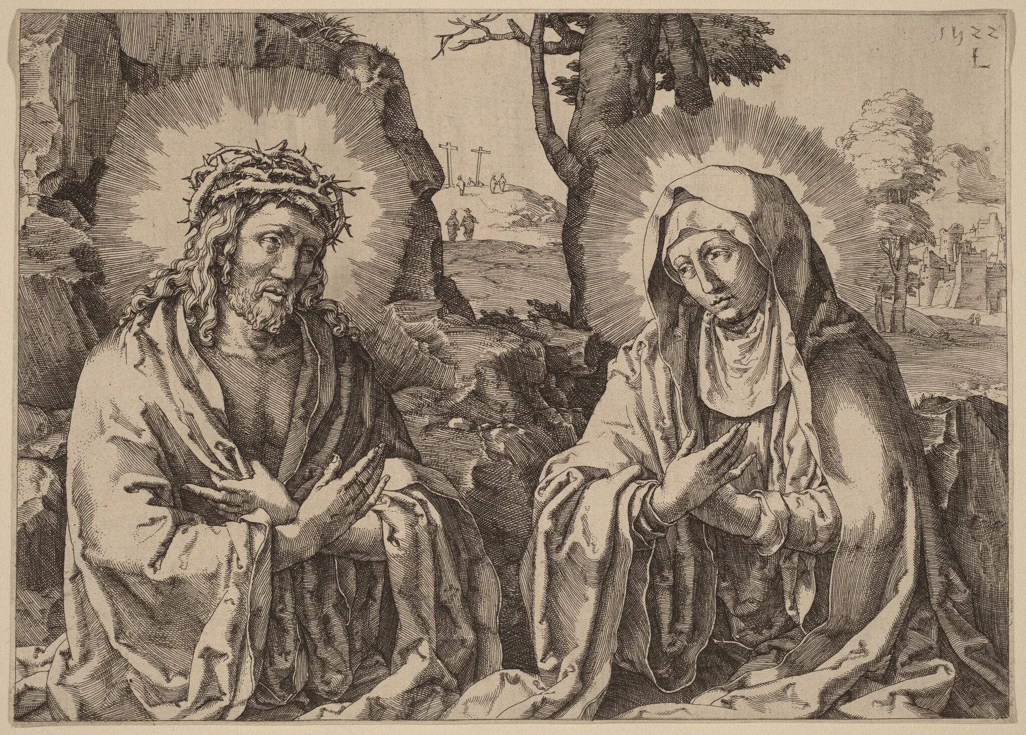 The Savior and the Virgin, detail