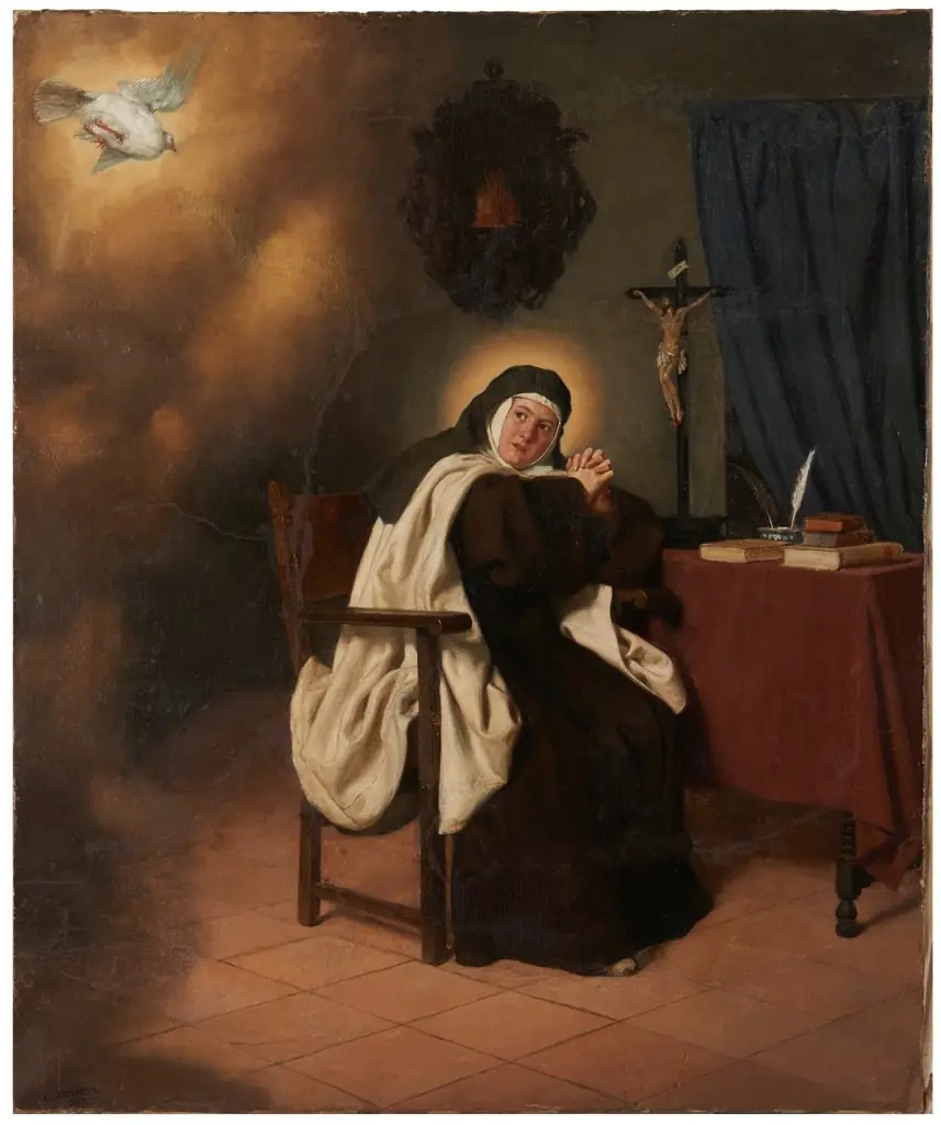 Santa Teresa de Jesús, by Miguel Jadraque y Sánchez, oil, 1892