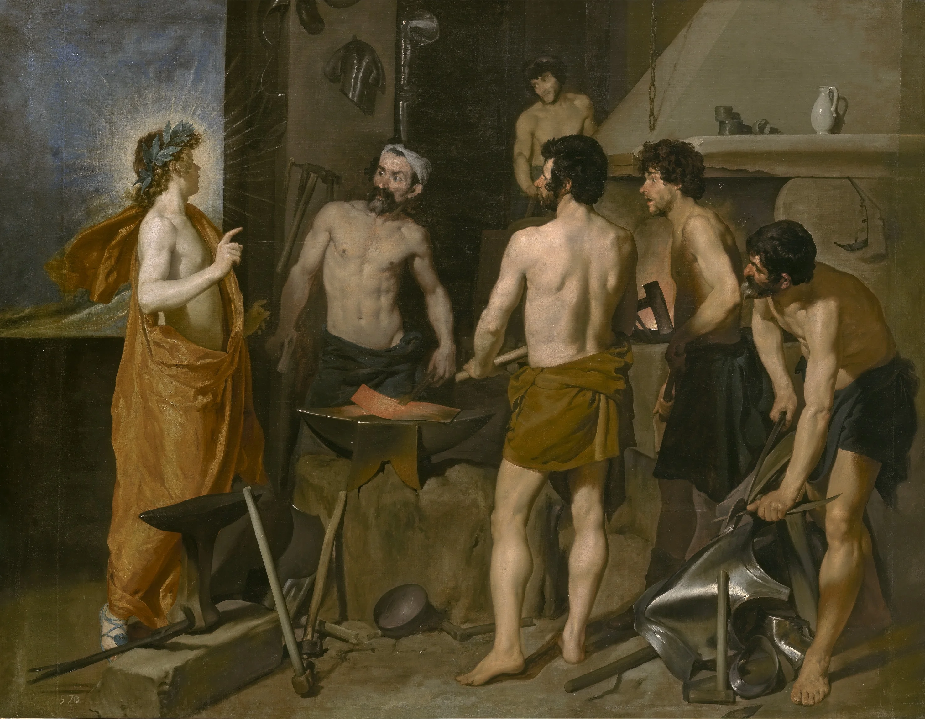 Apollo in the Forge of Vulcan, detail