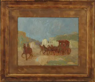 Una diligencia, by Pedro Figari, unspecified, 1500