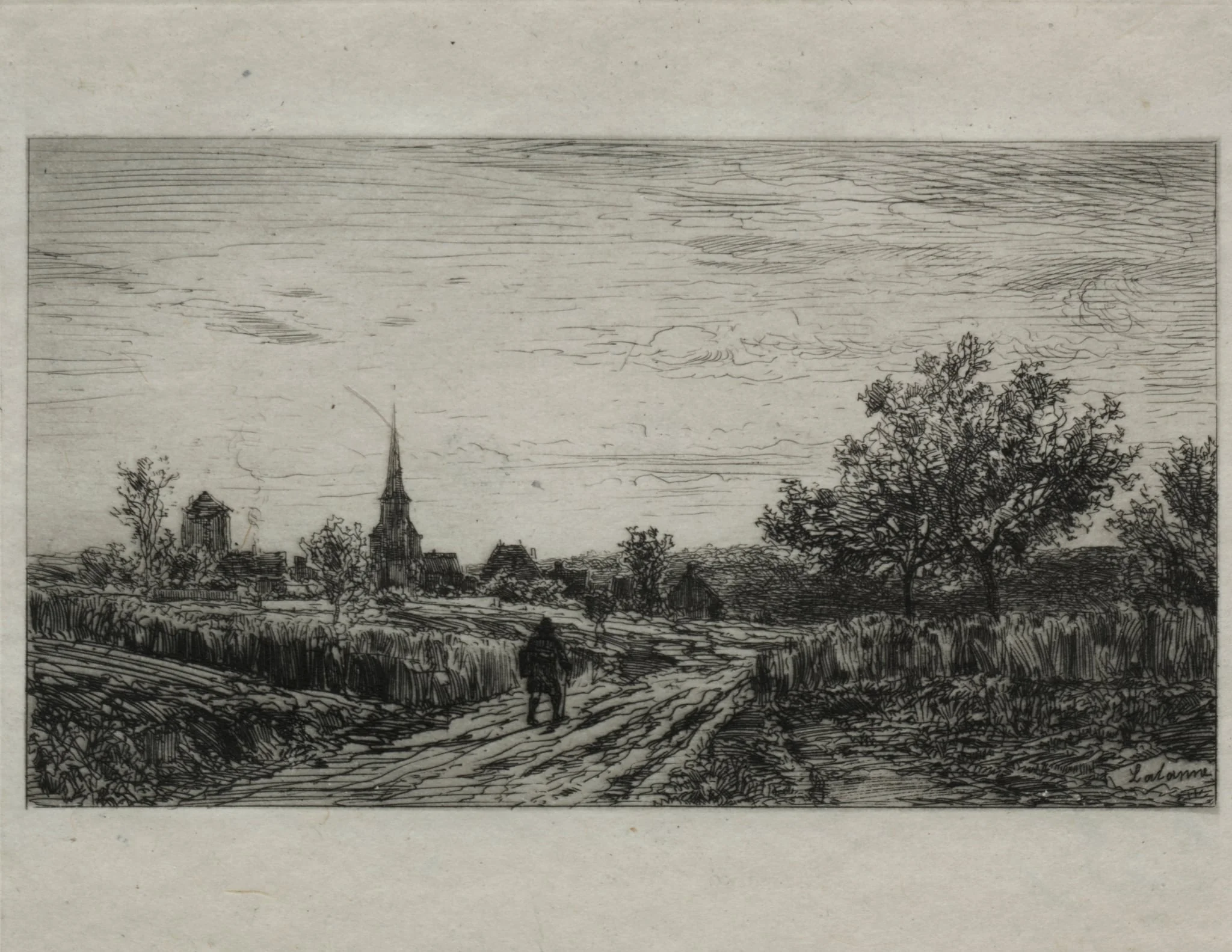 Landscape, Evening (Returning Home), detail