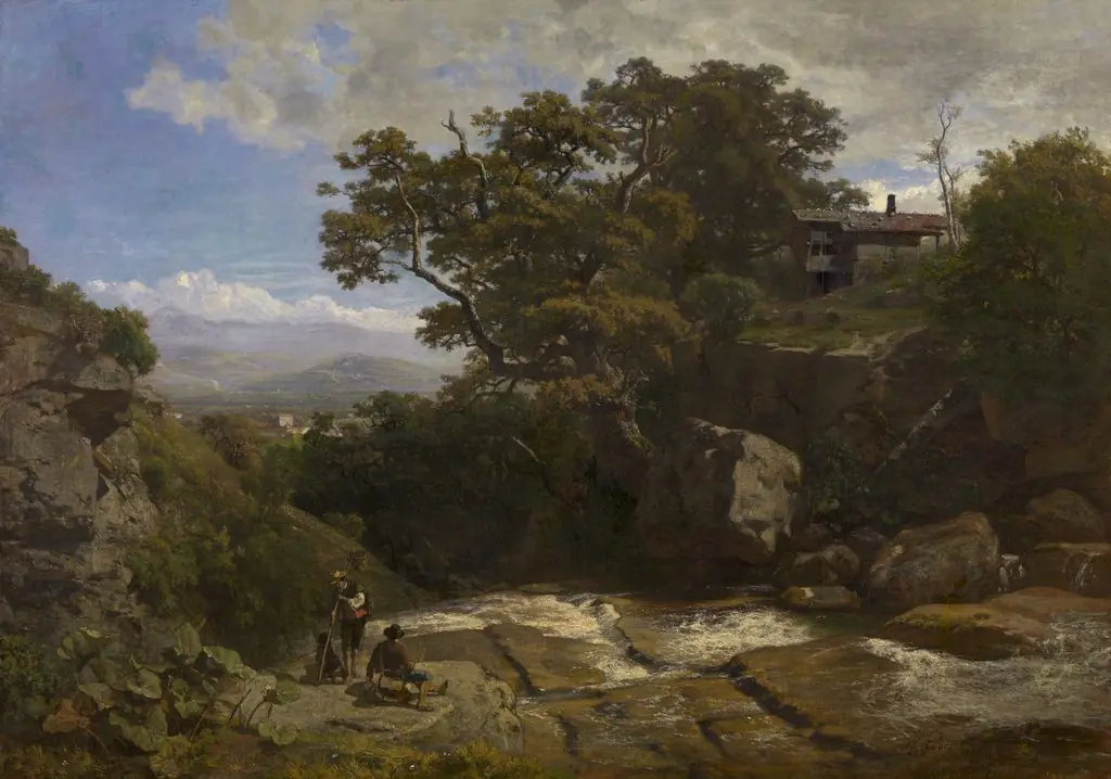 Landschap bij Lyon, by Théodore Fourmois, oil, 1854
