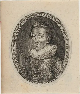 Charles I, King of England, by Simon van de Passe, ink, 1621