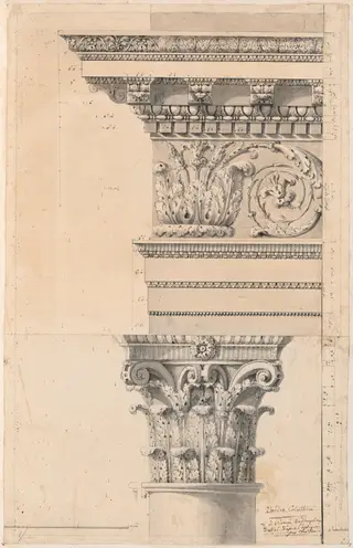 L'Ordre Corinthian, by Charles Louis Clérisseau, graphite, 1768