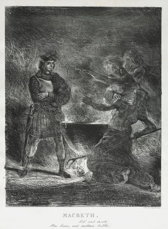 Macbeth Consulting the Witches, detail